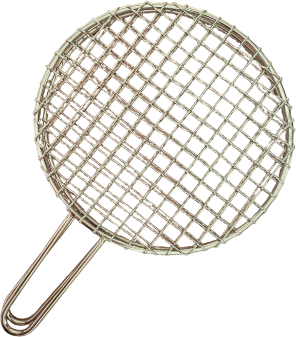 맛있쇠 스텐 감성 원형 양면 석쇠 접이식 구이용 석쇠 그릴 가정용 캠핑용, 1세트