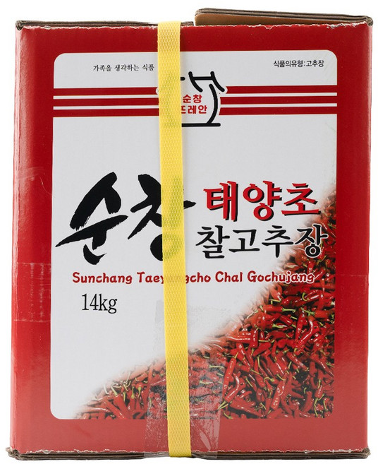 순창 태양초 찰 고추장 말통 14kg 식당용 대용량 한식, 1개