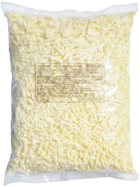 자연치즈 100% 모짜렐라 피자치즈 2.5kg 대용량 자연치즈 슈레드, 1개