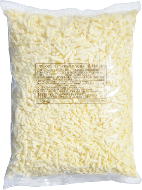 자연치즈 100% 모짜렐라 피자치즈 2.5kg 대용량 자연치즈 슈레드, 4개