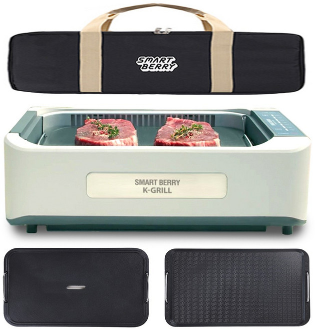 스마트베리 케이 전기 휴대용 그릴 + 가방 세트, SBG-01(아이보리)
