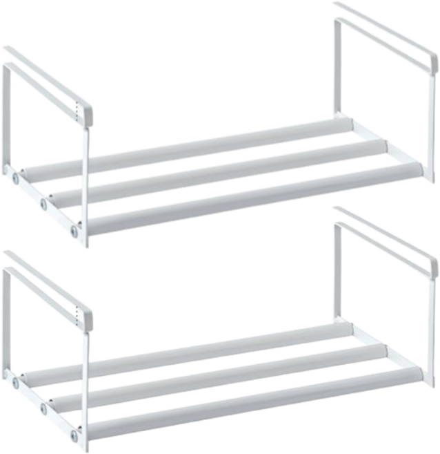 길이조절 클린핏 신발장정리선반 틈새활용, 2개, CleanFit화이트
