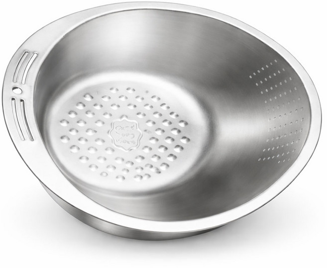304 스테인리스 채반 믹싱볼 쌀씻는 세척볼, 1개, 실버