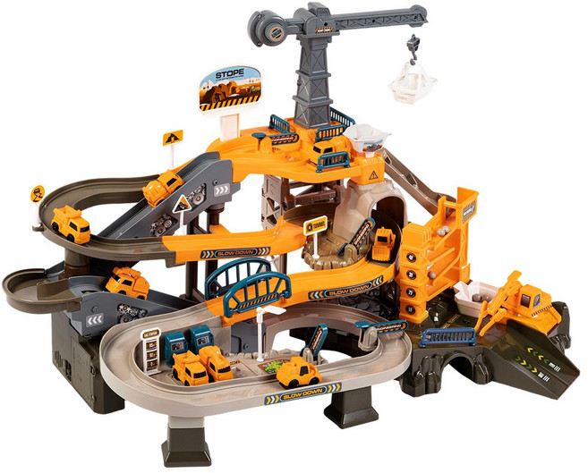 토요요 궤도 공사놀이 주차타워 완구 공사 미니카 장난감 세트 생일 선물 추천TT-CD1, 노란색, 1개