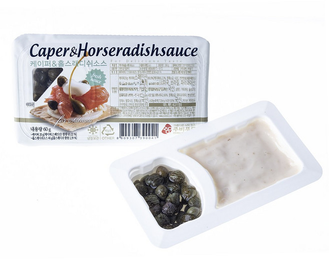 케이퍼 & 홀스래디쉬 60g 연어소스, 1개