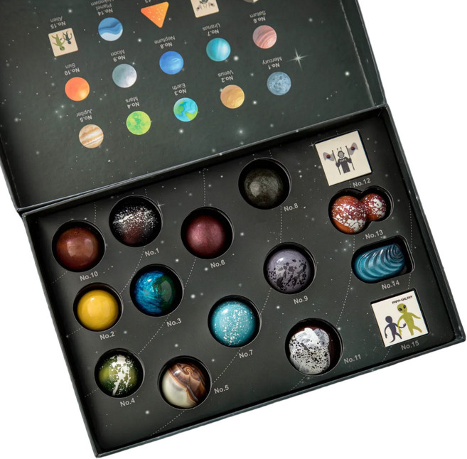[국내배송-15구 프리미엄] 행성초콜릿 파파갤럭시 우주초콜릿 수제초콜릿 품절대란