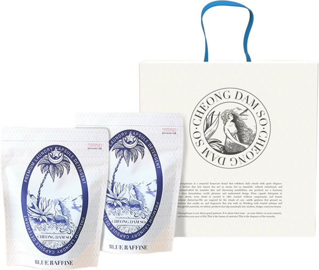 청담소 런드리 세탁선물세트(캡슐세제2개입) 명절선물세트 답례품 기념품, 1박스