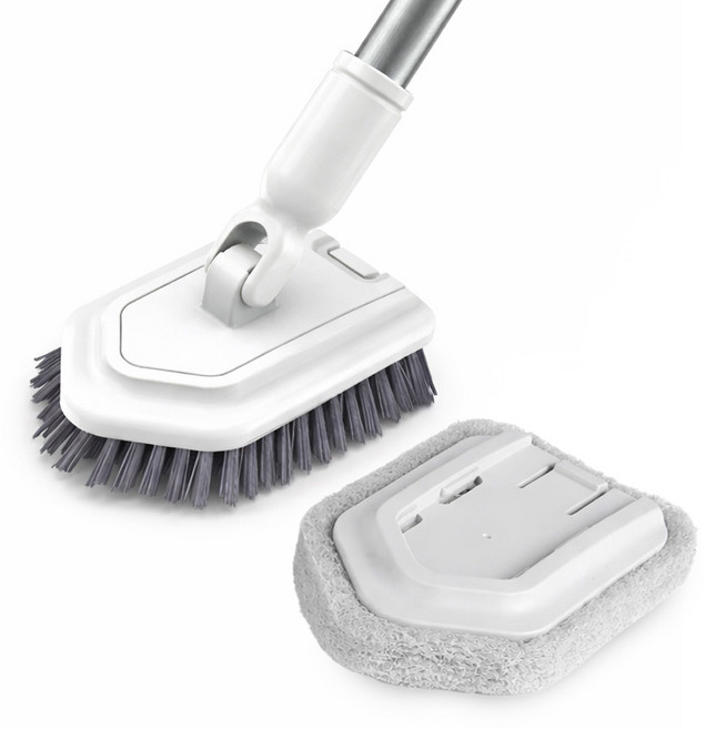 모디홈 틈새 욕실청소솔 화장실 바닥 브러시 세트, 1세트, 실버화이트