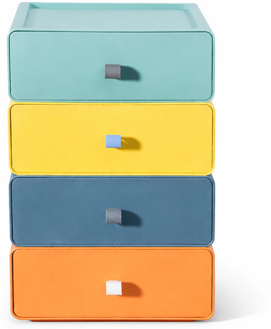 모디홈 책상 정리함 서랍형 다용도 수납함, 4개, 혼합