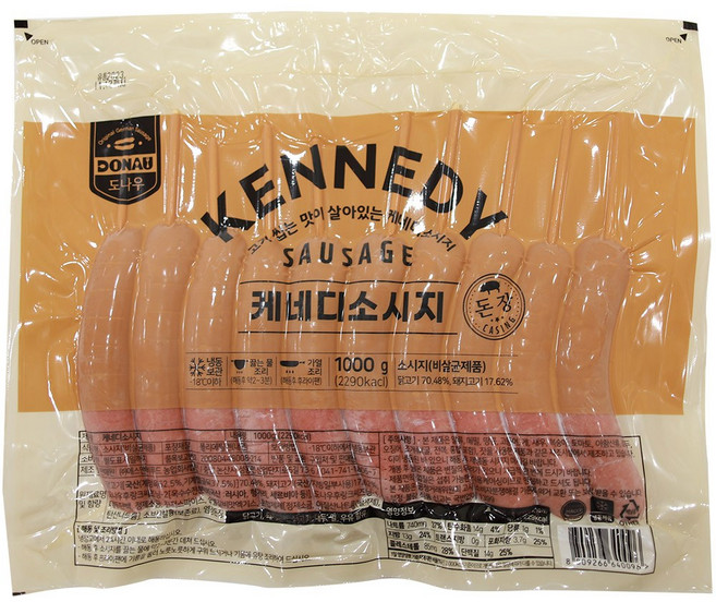 도나우 케네디소시지(꼬지)(100gx10개입)1kg / 천연돈장 소세지, 1개, 1kg