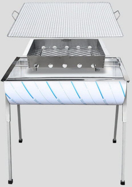 능산로스타 바베큐그릴 숯불그릴 초대형 스텐그릴 캠핑용 행사용 화로 야외용/3022 3024 3025 3026, 1개