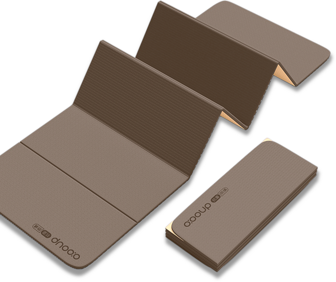 남성용 접이식 운동 요가 매트 POE 소재 천연 항균 진드기 방지 휴대용, 모카 브라운, 1개