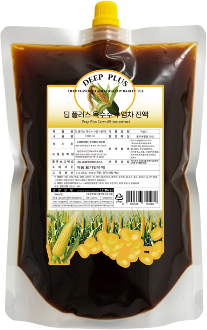 딥 플러스 옥수수 수염차 진액, 1개, 1kg