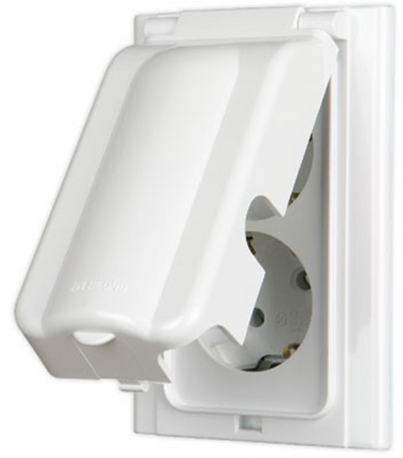 진흥 J시리즈 제이시리즈 배선기구 / 무로고 세로 방우형 2구 콘센트 (화이트), 1개