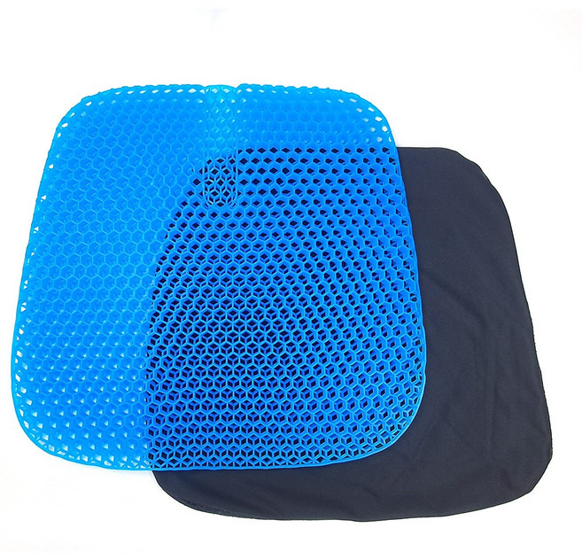 바디앤 특대형 무중력 3D에어 방석 실리콘 젤 밸런스 여름 쿨 벌집 통풍 차량용 사무실 의자 + 전용메쉬커버 포함, 1개세트(방석+메쉬커버)