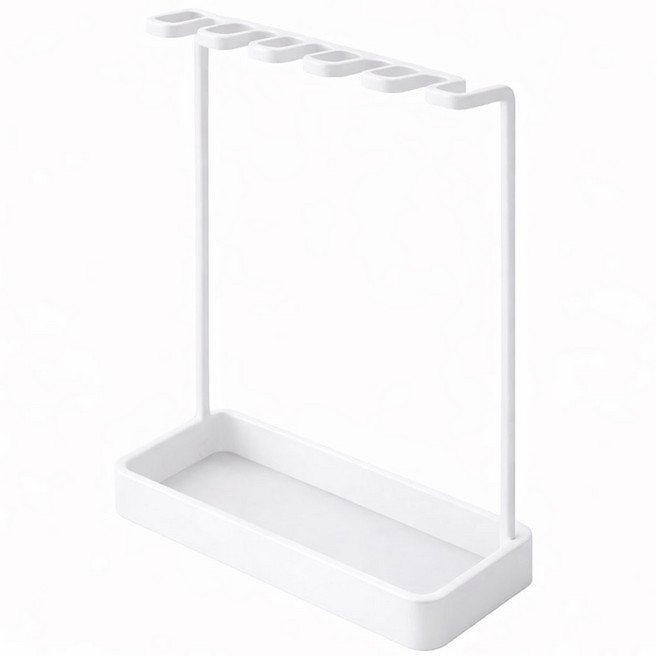 칫솔 스탠드 다용도 세면도구 걸이, 1개, 화이트 5구