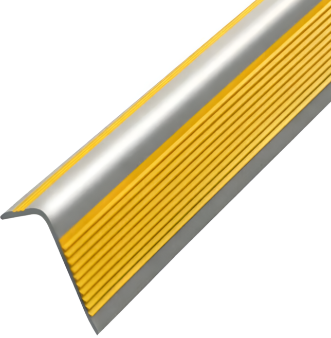 스내피 PVC 계단 모서리 미끄럼방지 패드, 옐로우, 4개