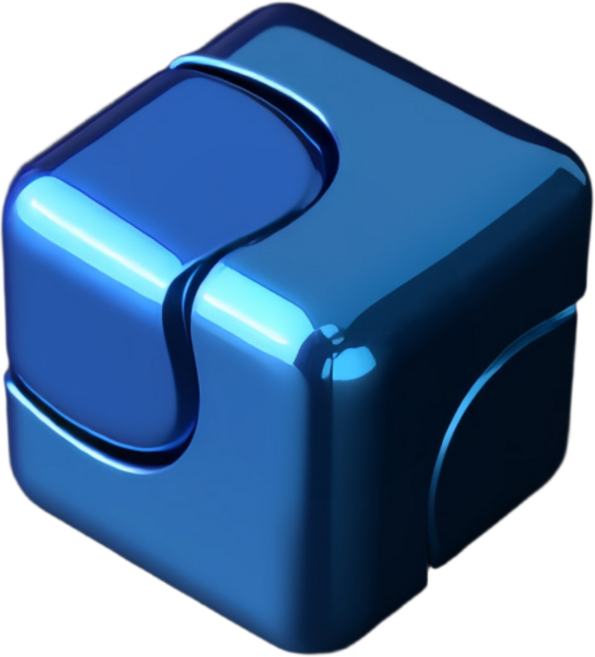 탈론나인 메탈 자석 스핀 큐브 핑거스피너 묵직한 스트레스 해소 장난감, 1개, 블루