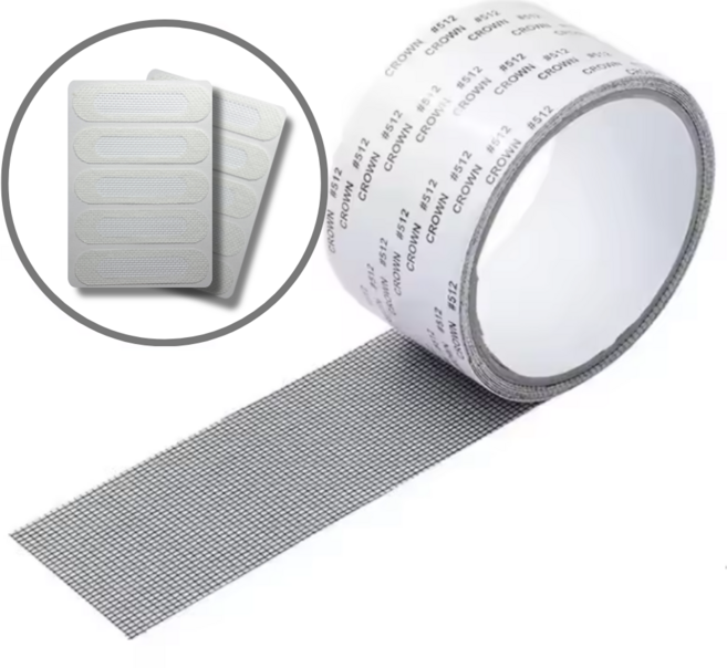 방충망 보수 테이프 접착식 창문틀 물구멍 벌레차단 테이프 세트, 1개