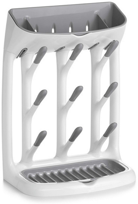 룰루레빗 안심 건조 공간 절약형 젖병 건조대 보관함, 화이트, 9구