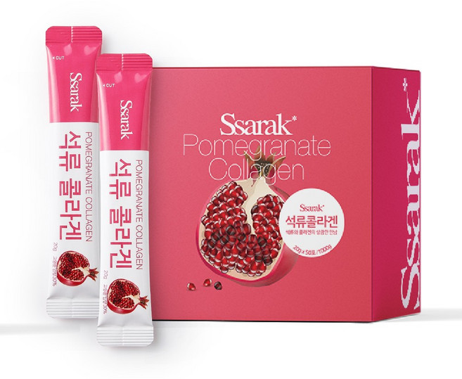 싸락 맛있는 석류 콜라겐 저분자 젤리 스틱 50포, 20g, 50개