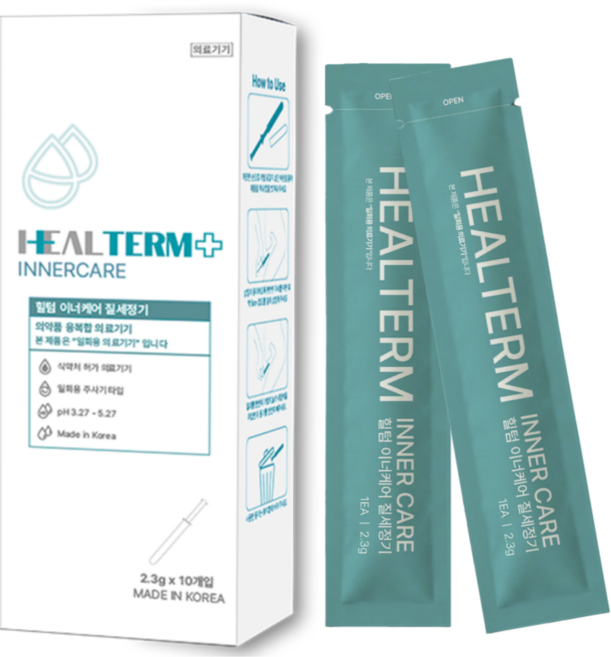 [의료기기] 힐텀 이너케어 질세정기 2.3g 10개입 여성청결제 Y존 케어 세정젤, 1박스