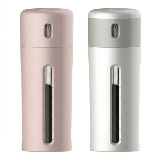 YH 포인원(4-in-1) 휴대용 디스펜서 여행용 올인원 헬스장 펌프 공병, 1개, 그레이