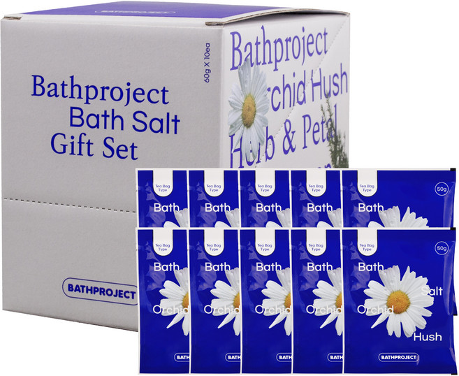 배쓰프로젝트 배쓰 솔트 오키드 허쉬 티백형 입욕제 플라워향 오키드허쉬 50g x 10개입, 1개, 500g