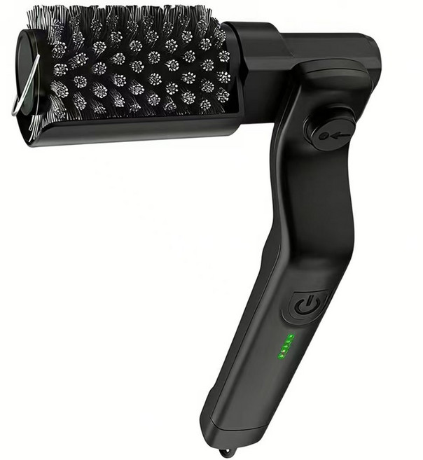 전동 그릴 청소 브러쉬 2in1 360도 회전 청소, 1개, 블랙