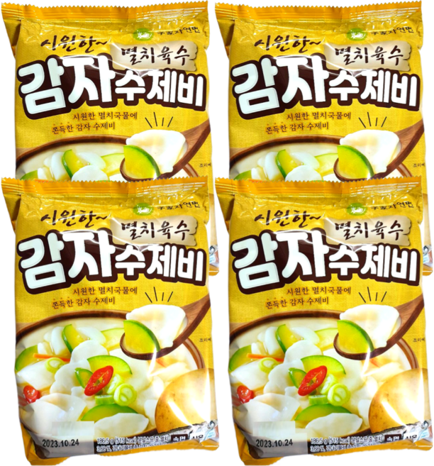 이가자연면 멸치육수 감자 수제비, 186.5g, 4개