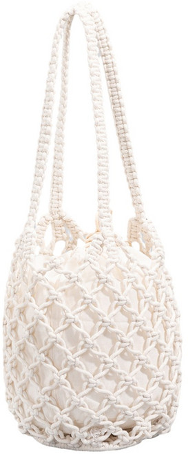 애즈글로우 에스닉 라탄 그물 네트백 여름 뜨개가방 미니 복조리 가방