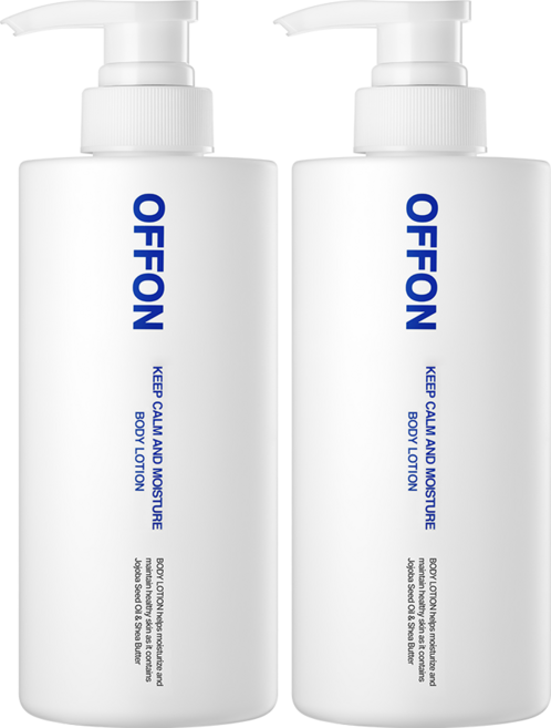 오프온 킴 캄 앤드 모이스처 바디로션 플로럴 머스크향, 500ml, 2개