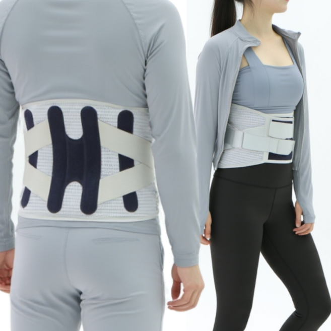 닥터핏케어 허리보호대 디스크 얇은 허리복대 요추 척추 지지대 밴드, 1세트, M