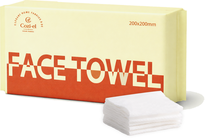 코지엘 페이스 타올 일회용 세안타올 뽑아쓰는 1회용 수건 200x200mm, 1개, 80개입