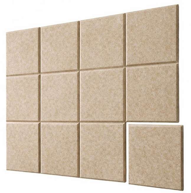 루메이크 현관문 벽에 붙이는 흡음재 흡음 시트지, 12개, 베이지