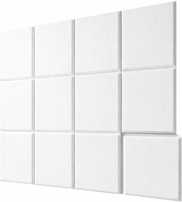 루메이크 현관문 벽에 붙이는 흡음재 흡음 시트지, 24개, 화이트