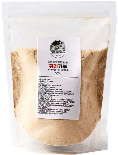 그레인팜 귀리가루 국산 귀리100% 72시간 정성 쪄서 볶은, 4개, 500g