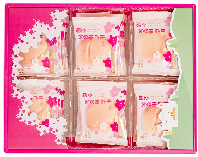 원주 복숭아쿠키 [18개입] (개별포장 쿠키 디저트 선물), 216g, 1개