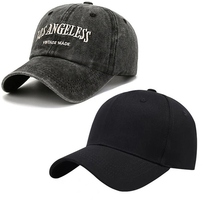 1+1 대두모자 남녀공용 빈티지 무지 대두 볼캡