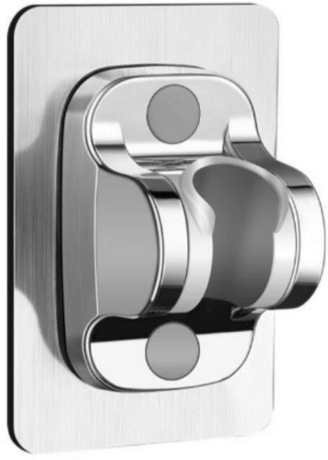 레스트미 초강력 접착 무타공 각도조절 샤워기 거치대 홀더, 실버