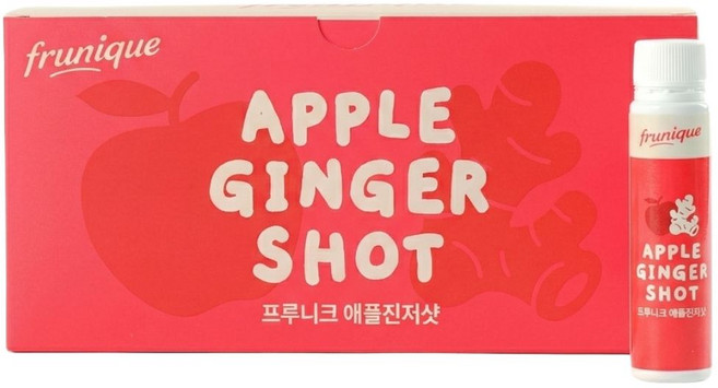 프루니크 애플 진저샷 과채 기반 비타민 사과 생강 착즙, 14개, 25ml