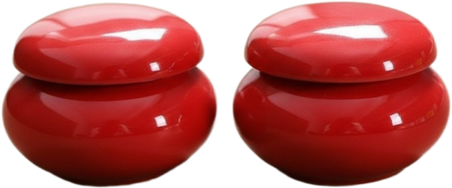 비전룸 재물운 미니 도자기 단지, 빨강, 2개