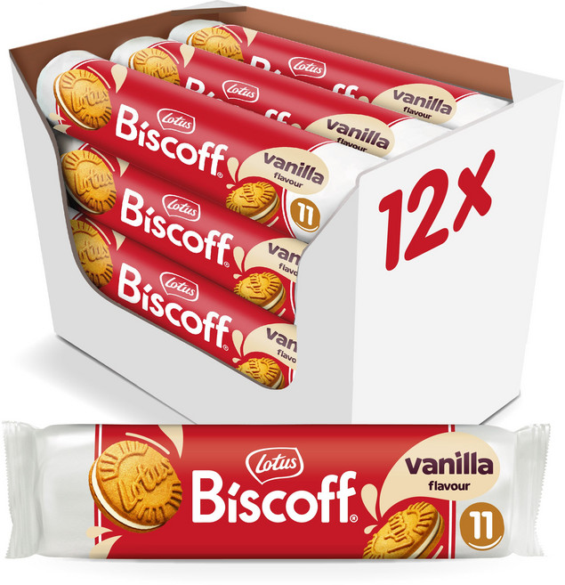 로투스 비스코프 샌드 바닐라맛, 110g, 12개