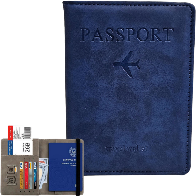 소원하우스 RFID차단 여권케이스 스키밍차단여권 가죽여권지갑