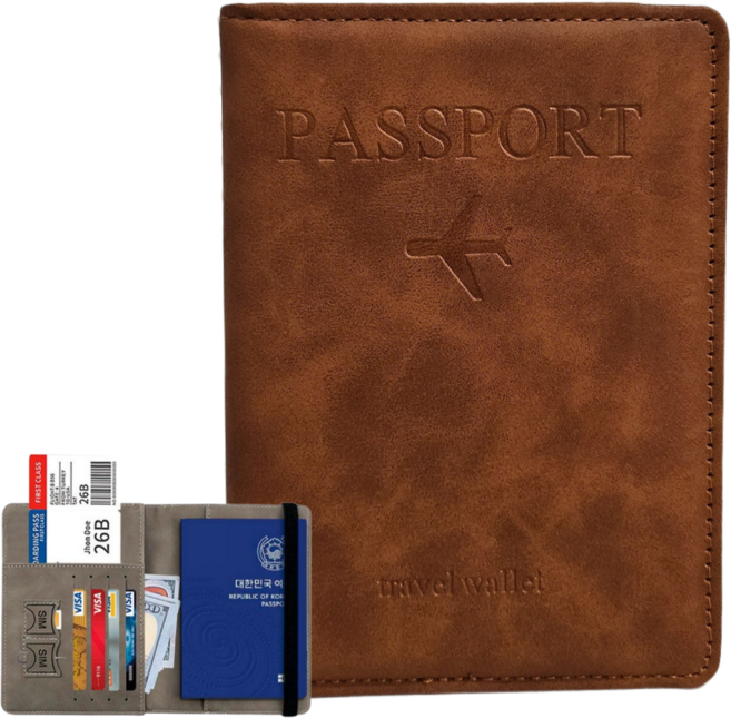 소원하우스 RFID차단 여권케이스 스키밍차단여권 가죽여권지갑