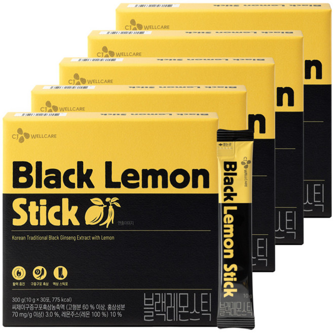CJ 한뿌리 블랙레몬스틱, 150개, 10g