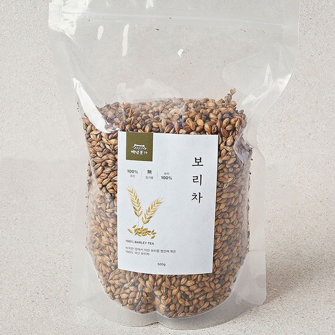 백년본가 첨가물 없는 100% 국산 볶은 보리차, 3개, 1개입, 500g
