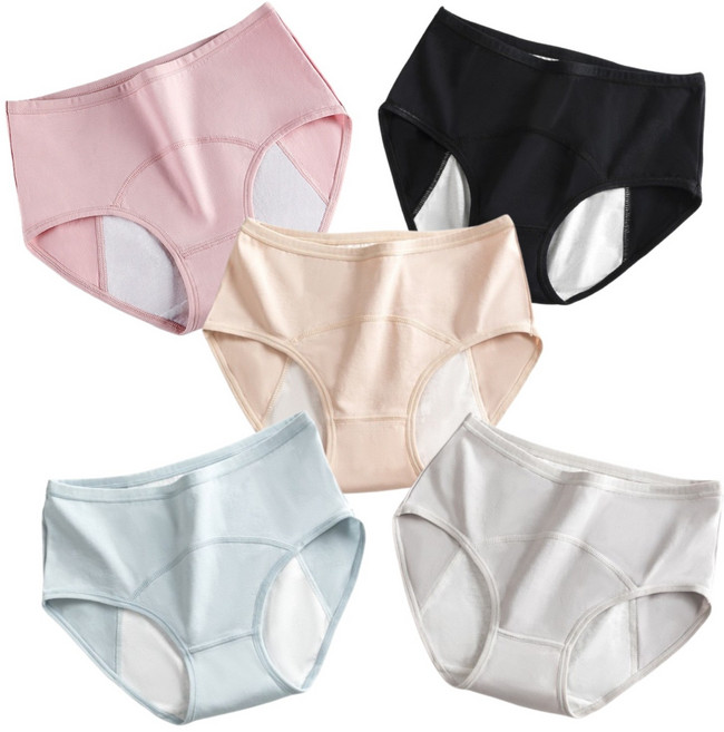 방수 면 위생팬티 5종 세트 생리 앞섬방지 주니어 메쉬 방수 속옷 다양한 색상 조합이 가능합니다