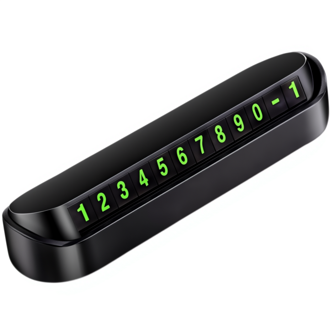 벨루온 자동차 주차번호판 전화번호판 차량용 연락처 알림판 번호숨김, 1개, 블랙