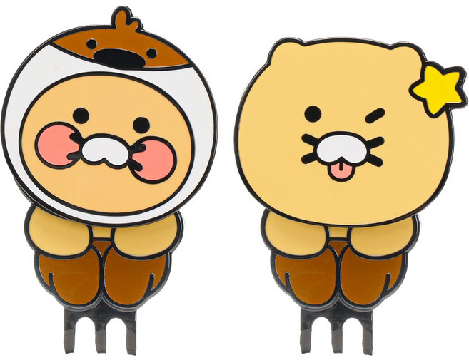 버디 페이스 볼마커-춘식이, 혼합색상, 1개